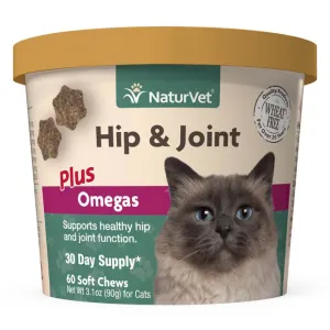 15% OFF: NaturVet Hip & Joint Plus Omegas Soft Chew Supplement For Cats 60ct