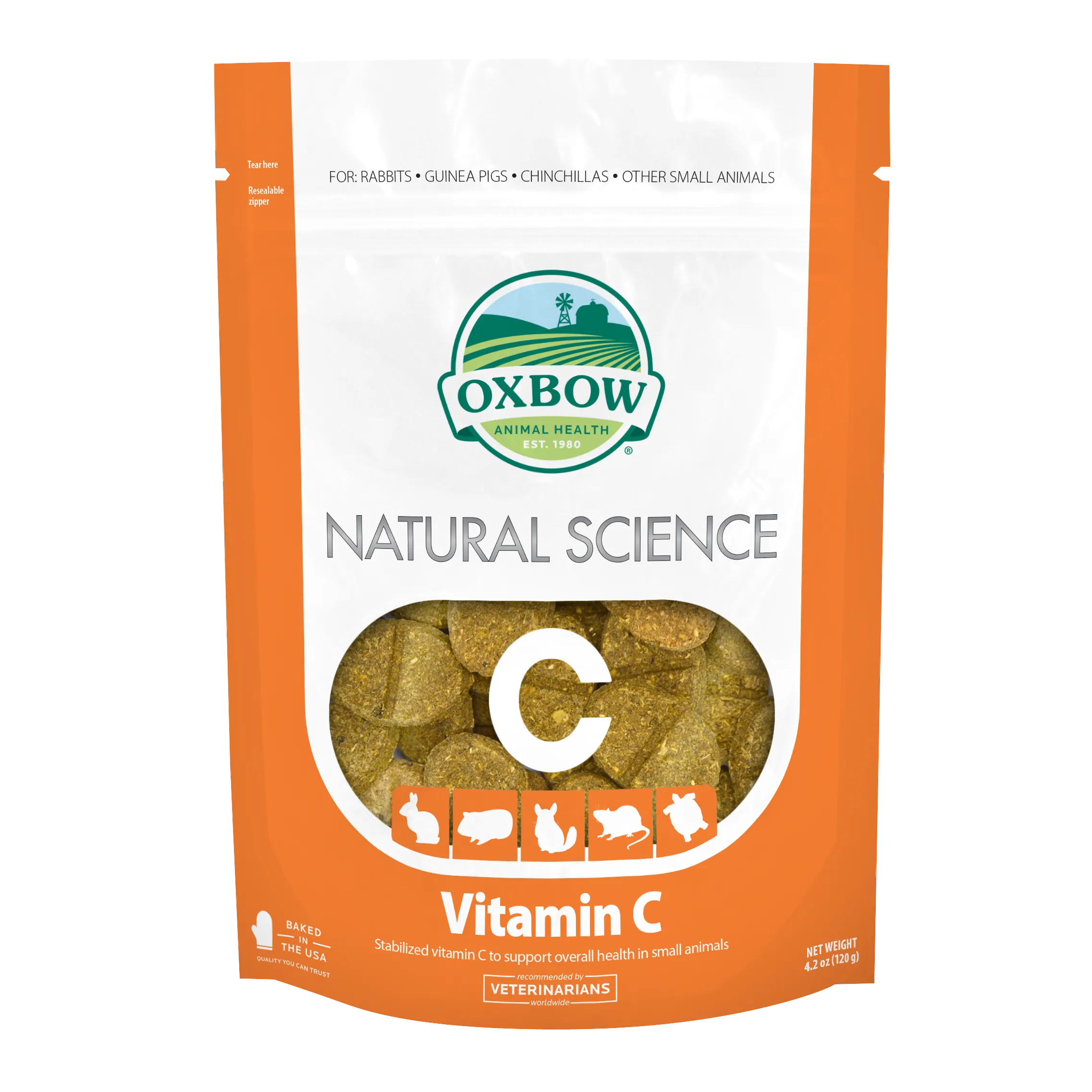 20% OFF: Oxbow Natural Science Vitamin C Supplement For Small Animals 60 tabs