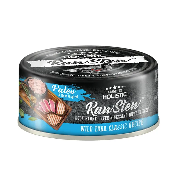 Absolute Holistic Dog & Cat Raw Stew Duck Organs - Wild Tuna Classic 80g