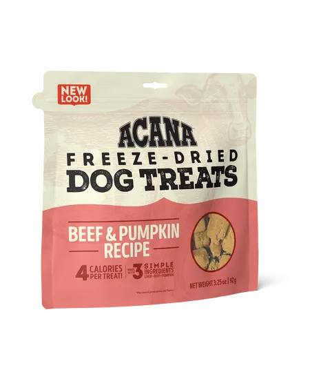 Acana Singles Beef & Pumpkin Freeze-Dried Dog Treats 3.25oz