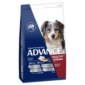 Advance Chicken and Rice Healthy Ageing Medium Breed Dry Dog Food