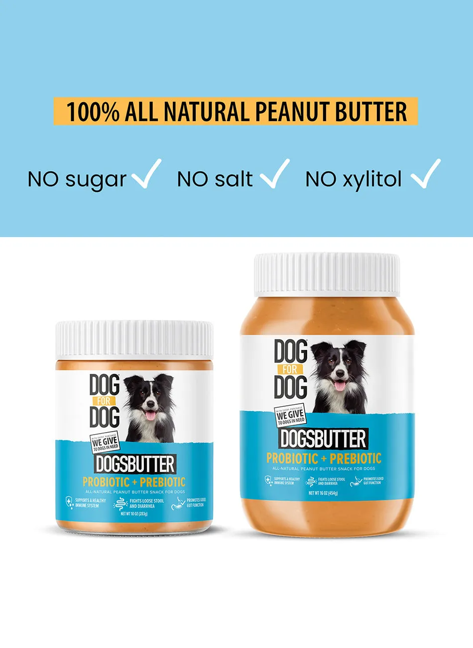 All-Natural Probiotic & Prebiotic DogsButter 6.2oz Pouch Bundle