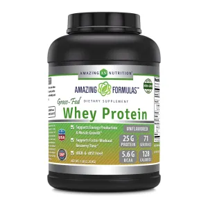 Amazing Formulas Grass FED Whey Protein | 5 Lbs | Unflavored