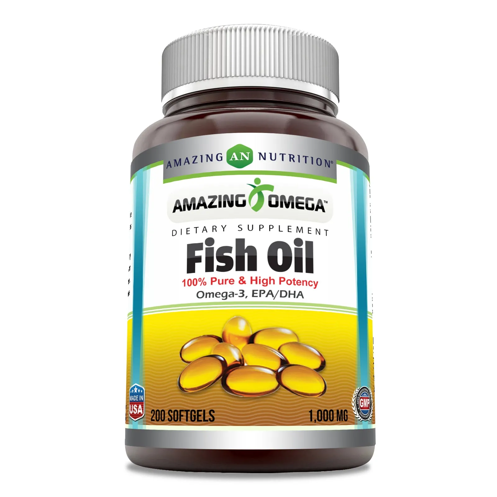 Amazing Omega Fish Oil | 1000 Mg | 200 Softgels