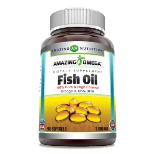 Amazing Omega Fish Oil | 1000 Mg | 200 Softgels