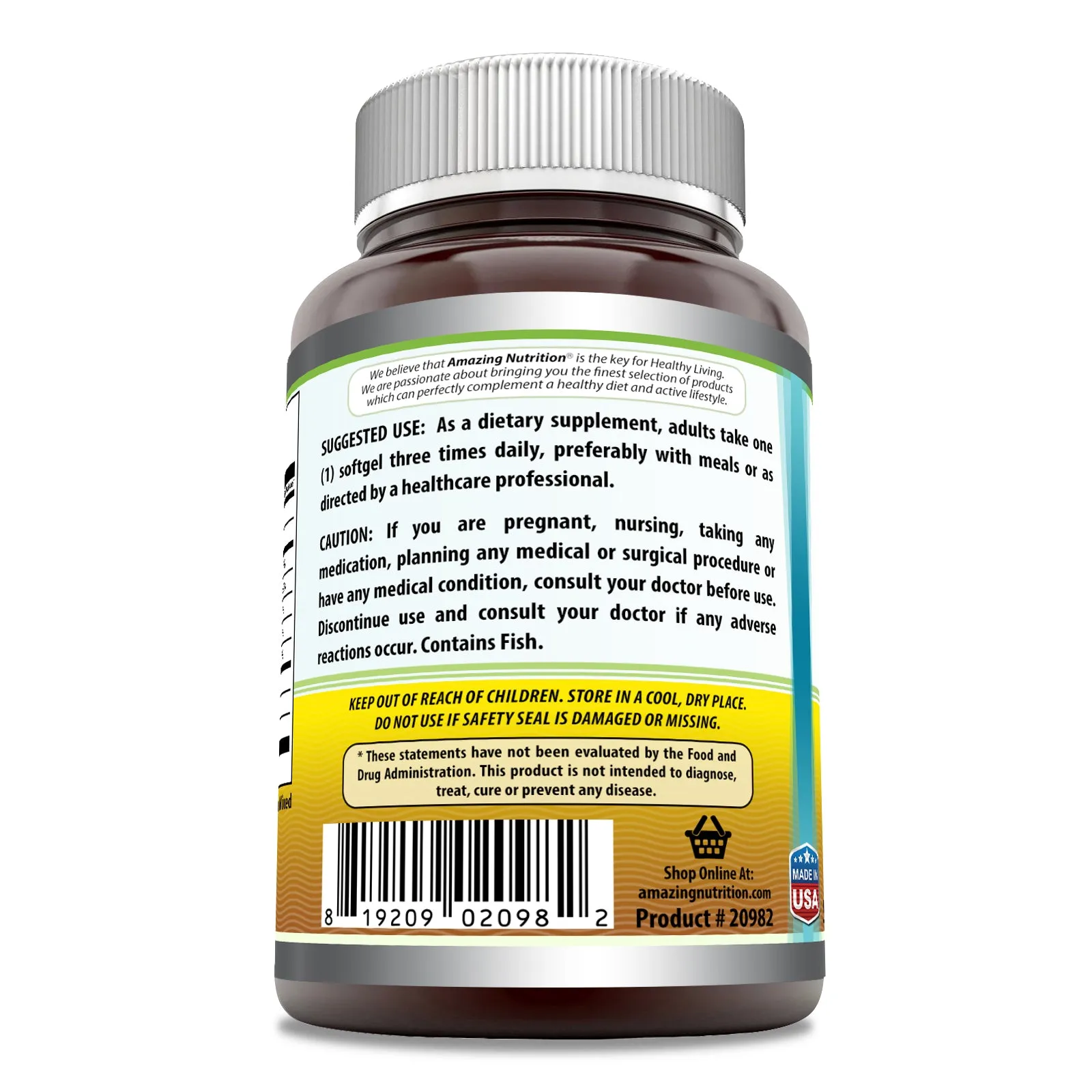 Amazing Omega Fish Oil | 1000 Mg | 200 Softgels