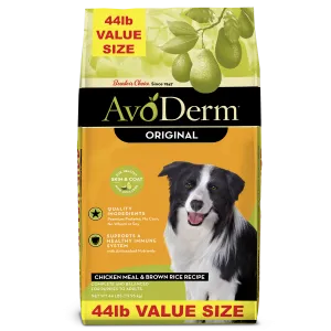 AvoDerm Chicken Meal & Brown Rice Formula Dog Food 44lb