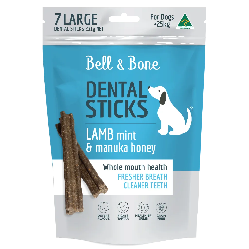 Bell & Bone Dog Dental Sticks Lamb Mint and Manuka Honey