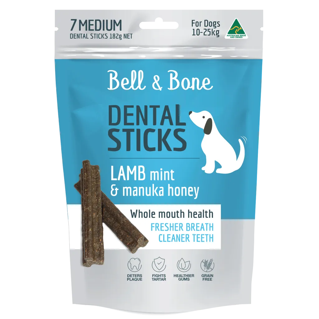 Bell & Bone Dog Dental Sticks Lamb Mint and Manuka Honey