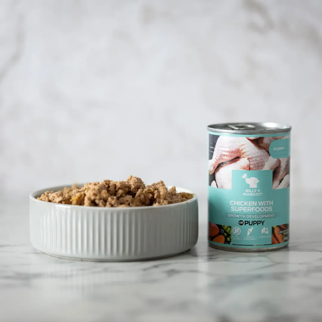 Billy & Margot Chicken with Superfoods Puppy Tin