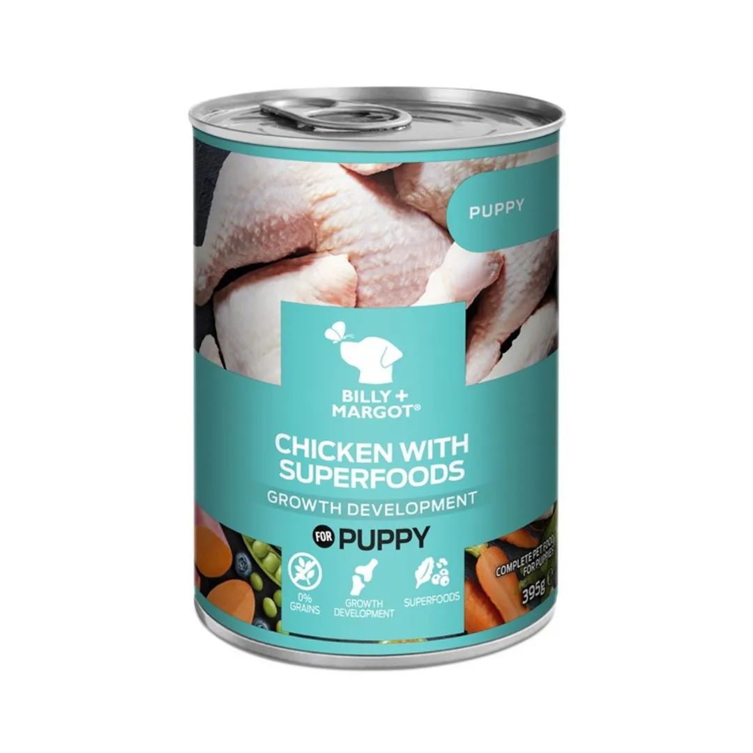 Billy & Margot Chicken with Superfoods Puppy Tin