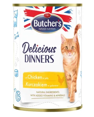 Butcher's Delicious Dinners Chicken Jellied Pieces - Wet Cat Food - 400G