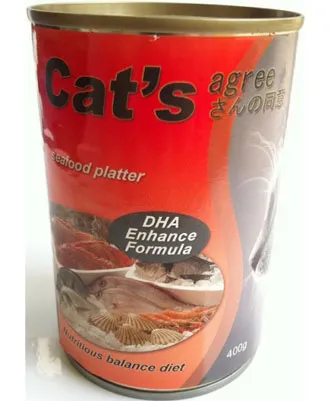 Cat's Agree Seafood Platter Canned Cat Food 400g