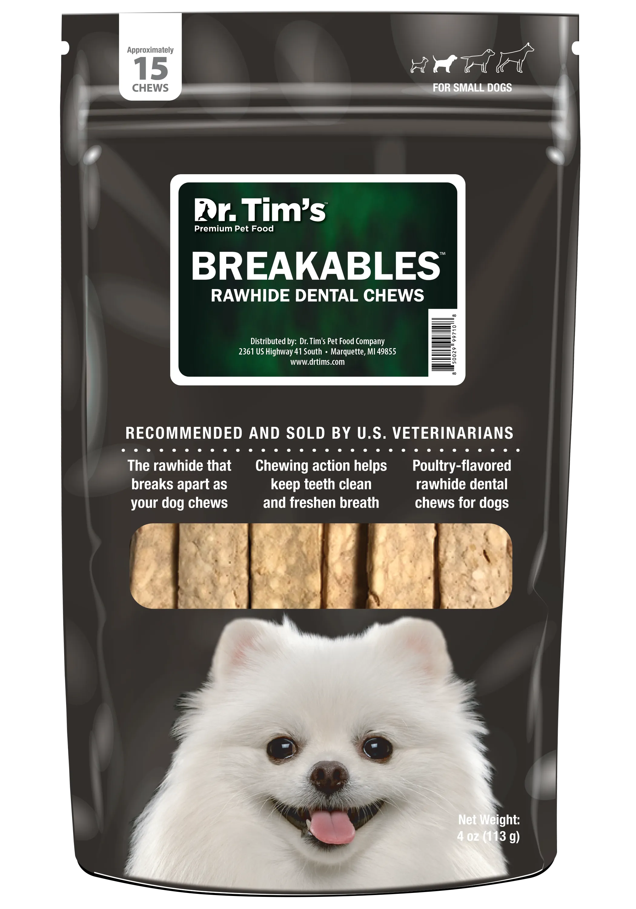 Dr. Tim's Breakables® Rawhide Dental Chews