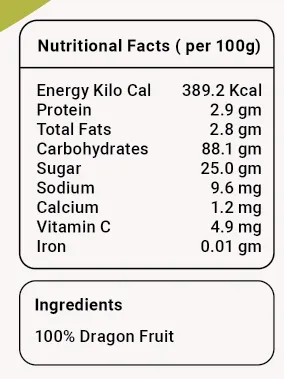 Freeze Dried Dragonfruit, 25 grams