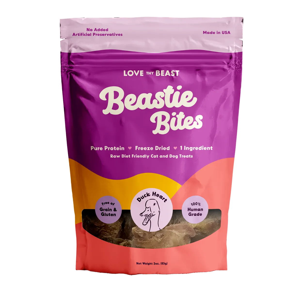 Freeze-Dried Duck Heart Dog & Cat Treat