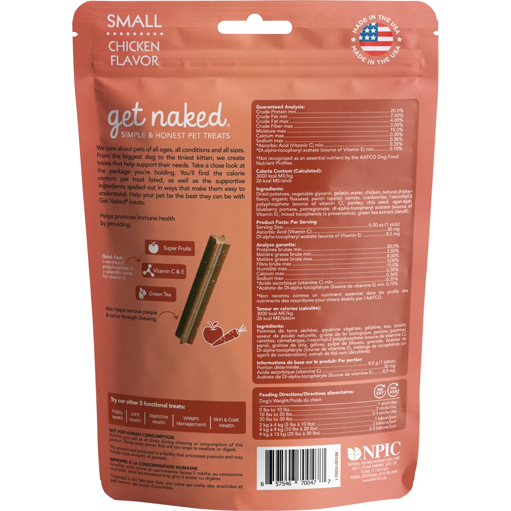 Get Naked® Super Antioxidant Dog Dental Chew Sticks