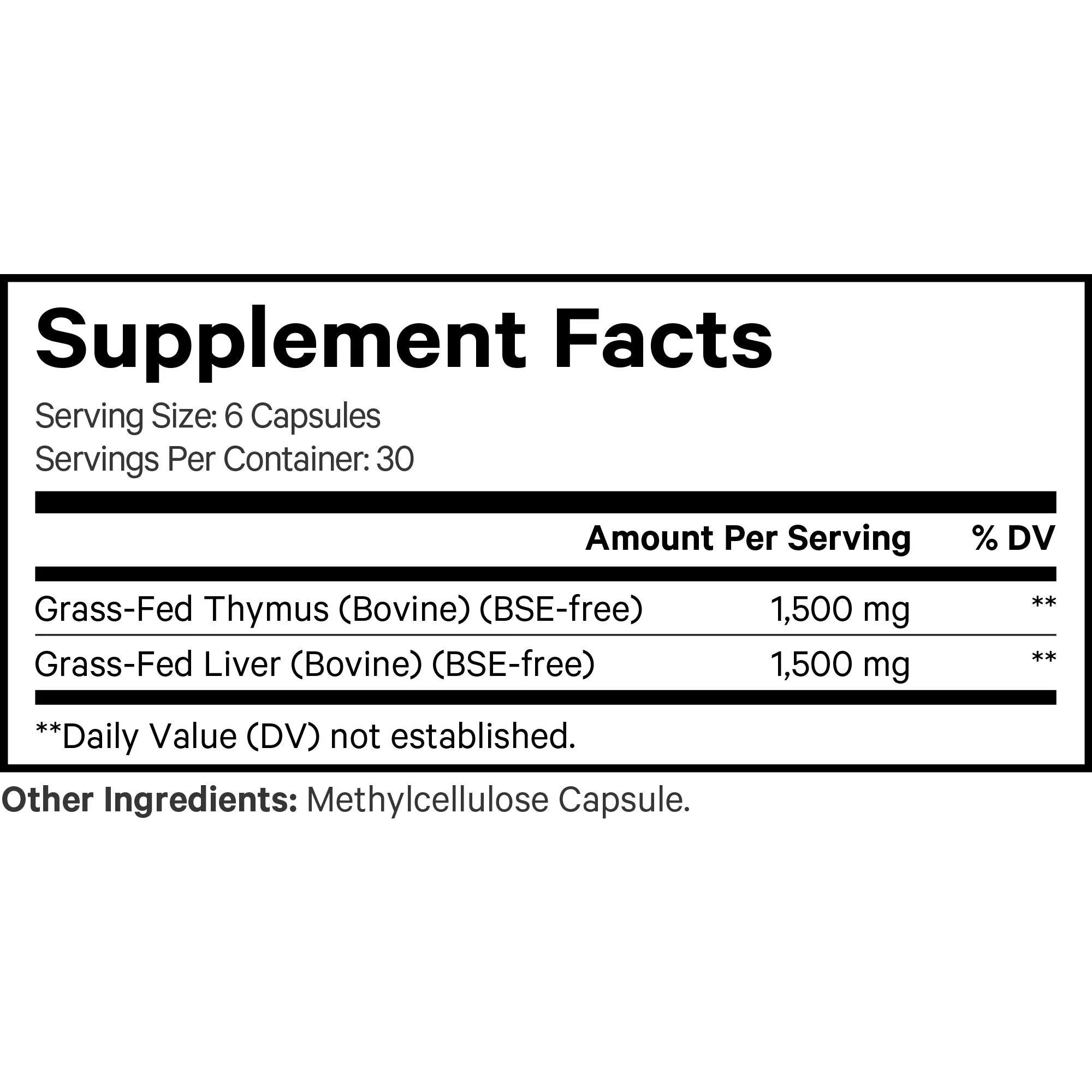 Grass Fed Beef Thymus