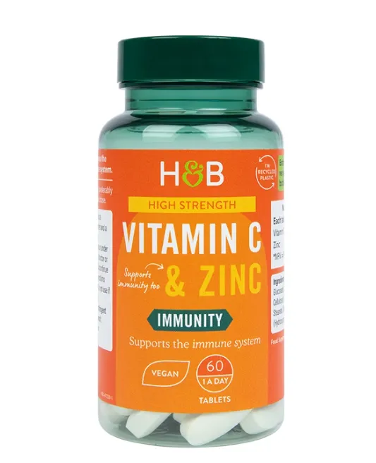 Holland & Barrett Vitamin C & Zinc 60 Tablets