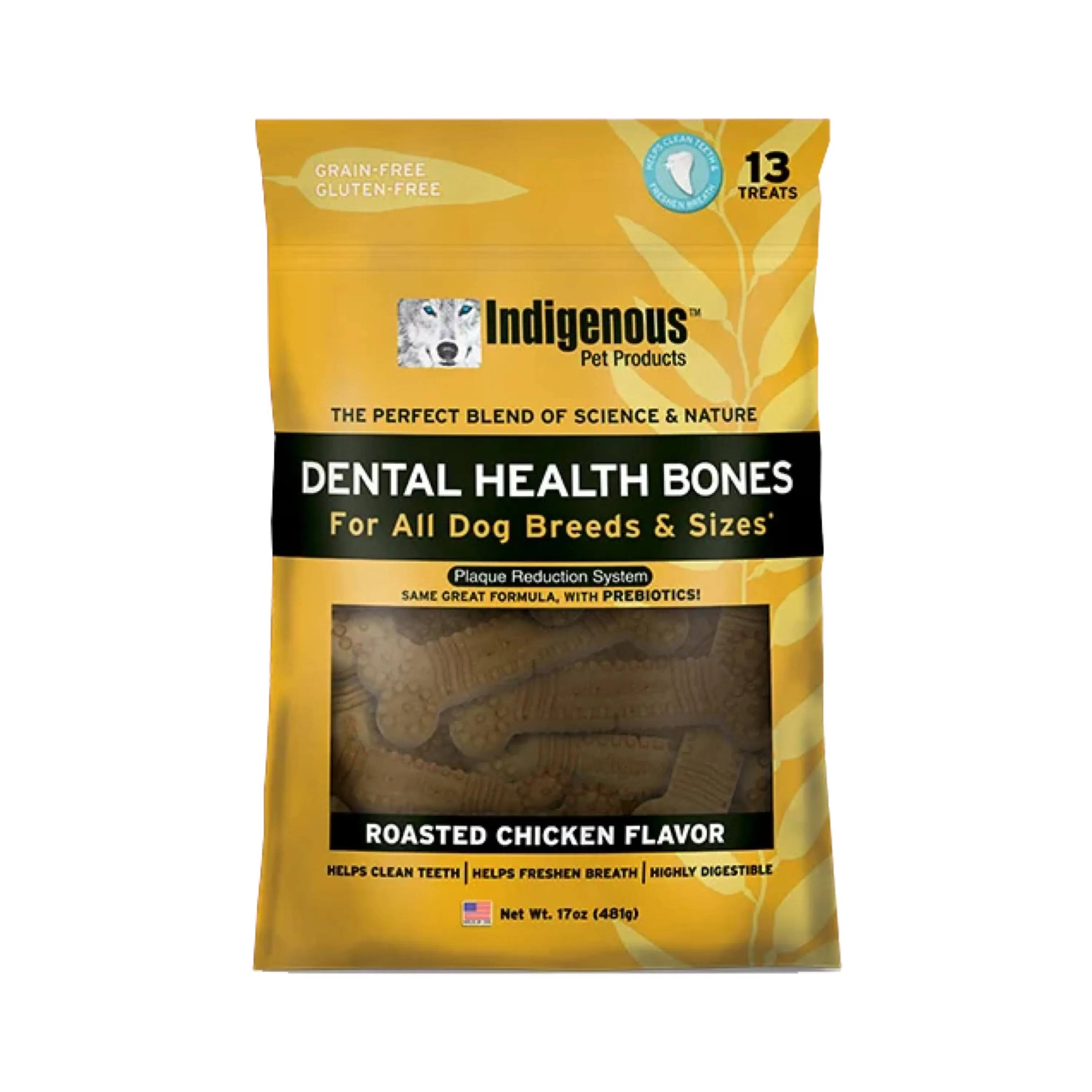 Indigenous Dental Chews Roasted Chicken Flavor 17oz