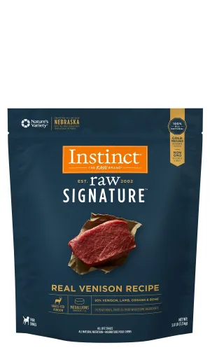 Instinct Canine Raw Signature Frozen Medallions Real Venison Recipe