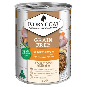 Ivory Coat Grain Free Chicken Stew Adult Dog Wet Food 400g