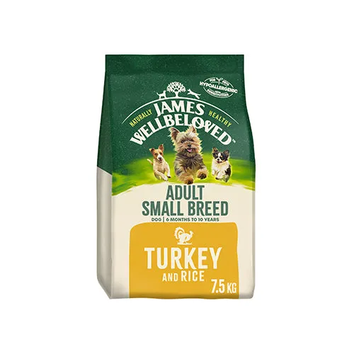 James Wellbeloved Adult Dog Small Breed Turkey & Rice 7.5kg Dry Dog Food