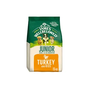 James Wellbeloved Junior Dog Turkey & Rice 15kg Dry Dog Food