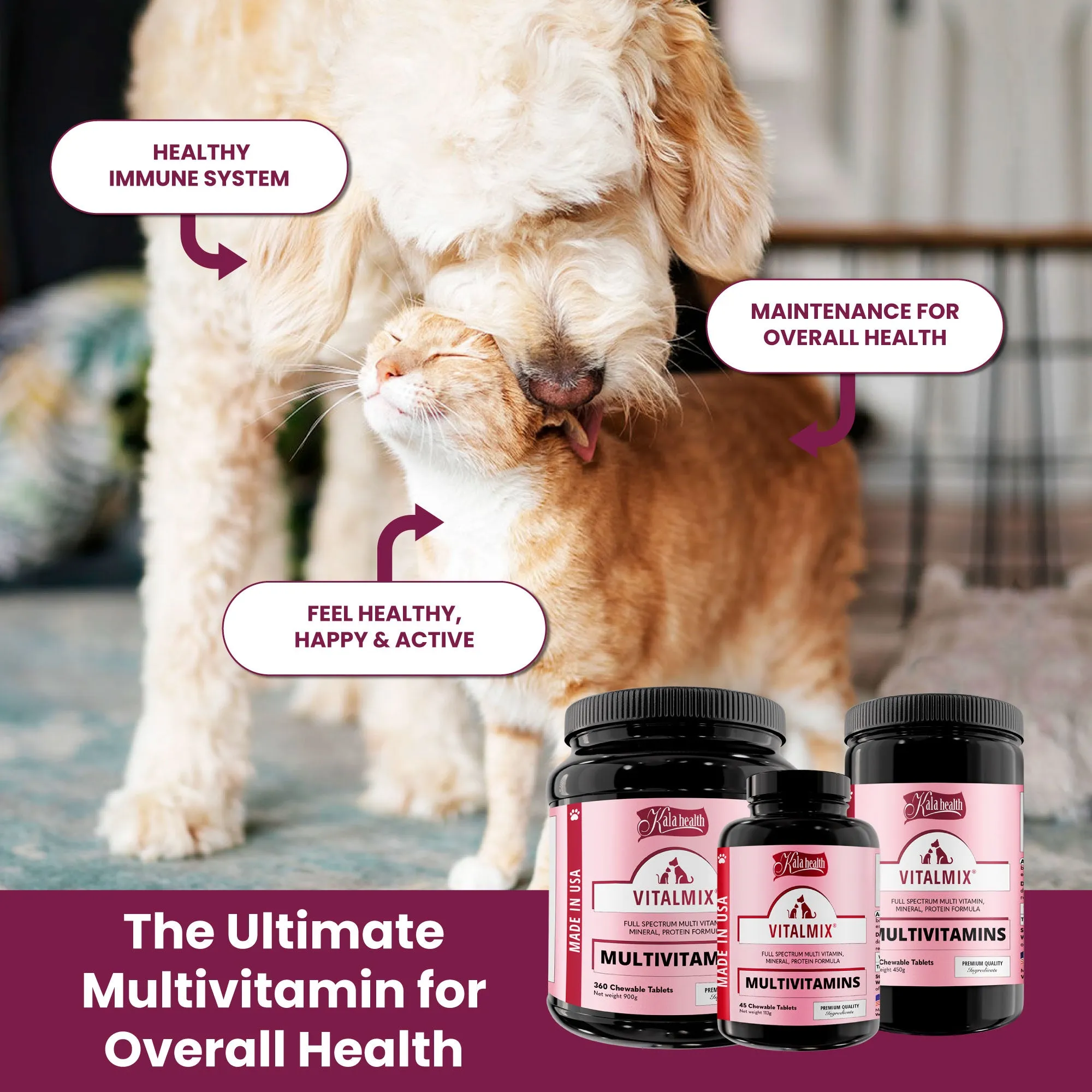 Kala Health VITALMIX® (Multivitamins) Full Spectrum Multivitamins Supplements for Dogs and Cats