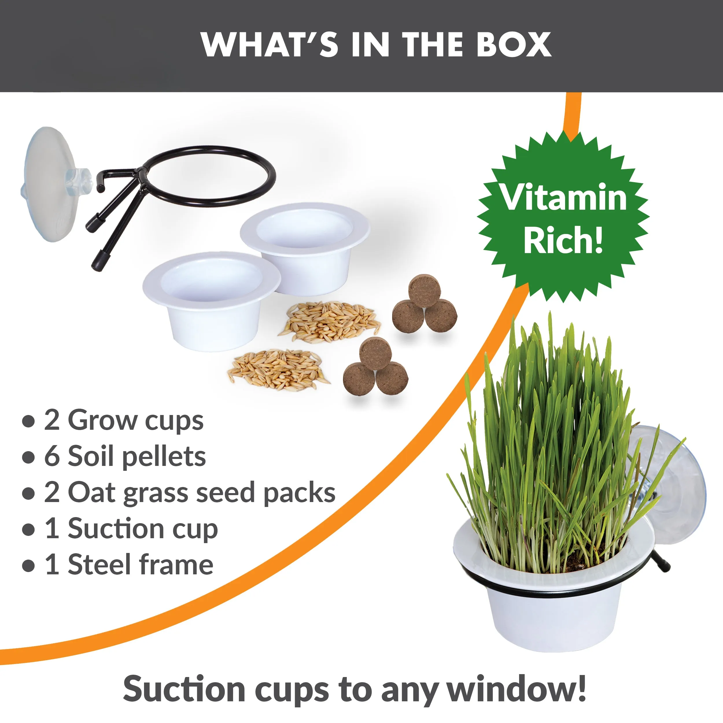 K&H EZ Mount Window Cat Grass Grow Station