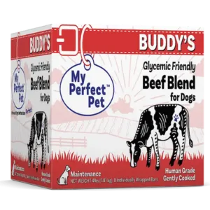 My Perfect Pet Buddy's Low Glycemic Beef Grain Free Blend Gently Cooked Dog Food