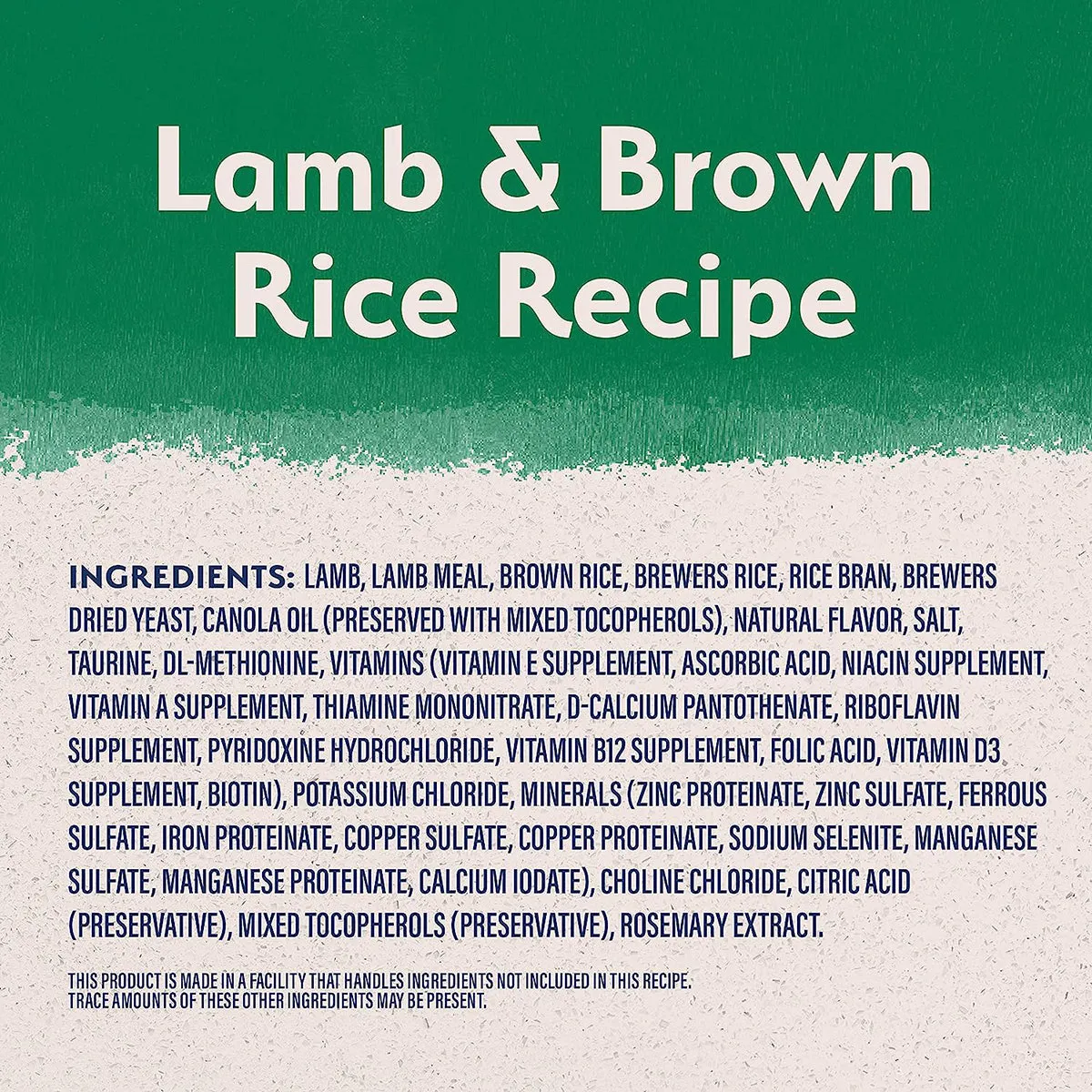 Natural Balance Limited Ingredient Diet Lamb & Brown Rice Recipe Dry Dog Food 24lb