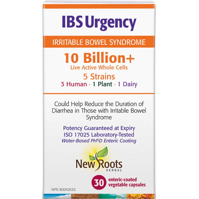 New Roots IBS Urgency 10 Billion  30 Enteric Coated Vegetarian Capsules