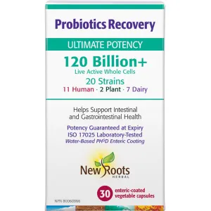 New Roots ProbioticRecovery 120 Billion  30 Enteric Coated Vegetarian Capsules