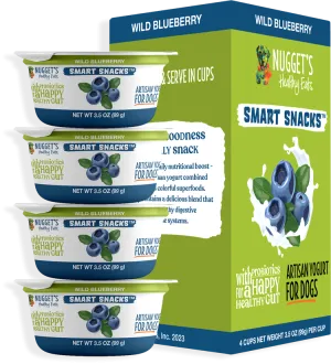 Nugget's Healthy Eats Frozen Smart Snacks Artisan Yogurt Wild Blueberry for Dogs