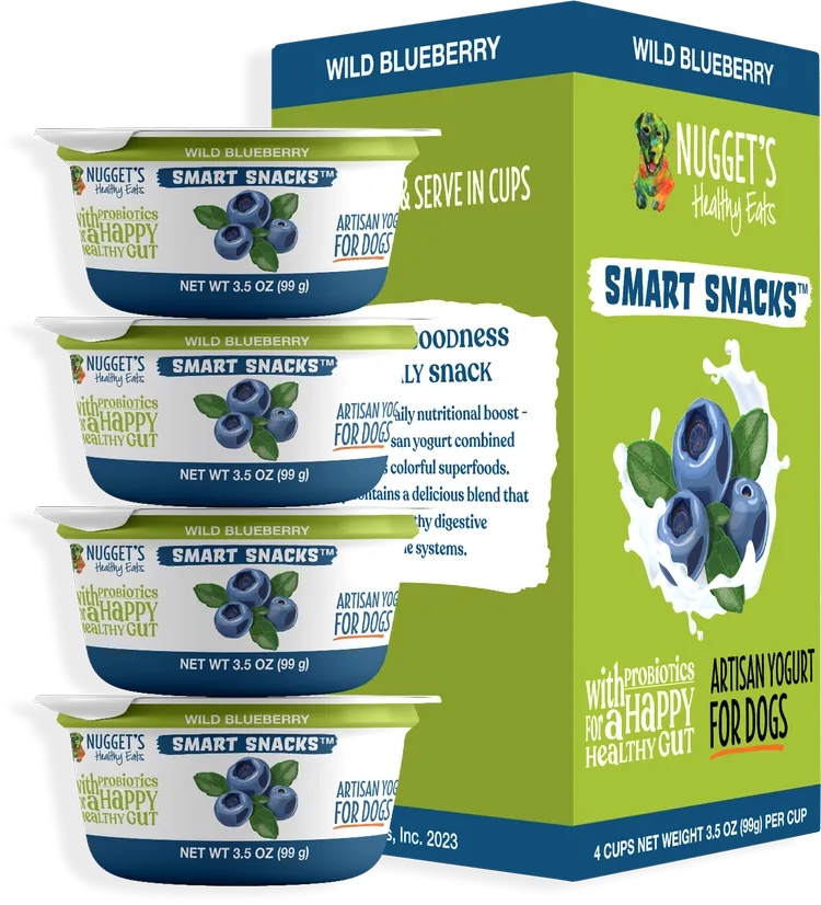 Nugget's Healthy Eats Frozen Smart Snacks Artisan Yogurt Wild Blueberry for Dogs