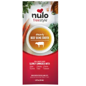 Nulo Freestyle Grain-Free Hearty Beef Bone Broth Dog & Cat Food Topper, 2 oz