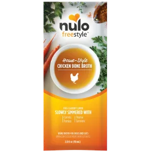 Nulo Freestyle Grain-Free Homestyle Chicken Bone Broth Dog & Cat Food Topper, 2 oz