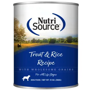 NutriSource Trout & Rice Formula Canned Dog Food 13-oz