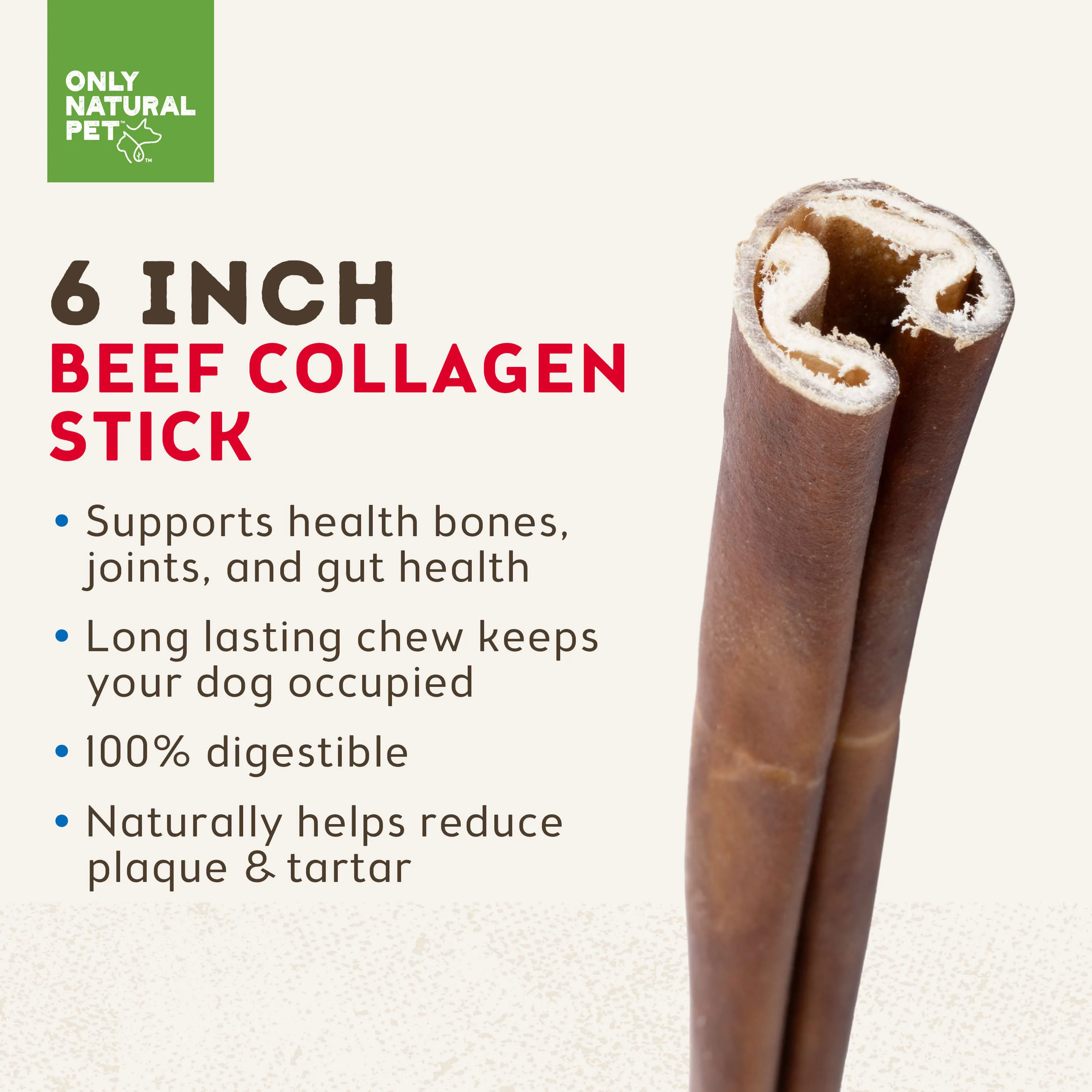 Only Natural Pet Beef Collagen Sticks for Dogs