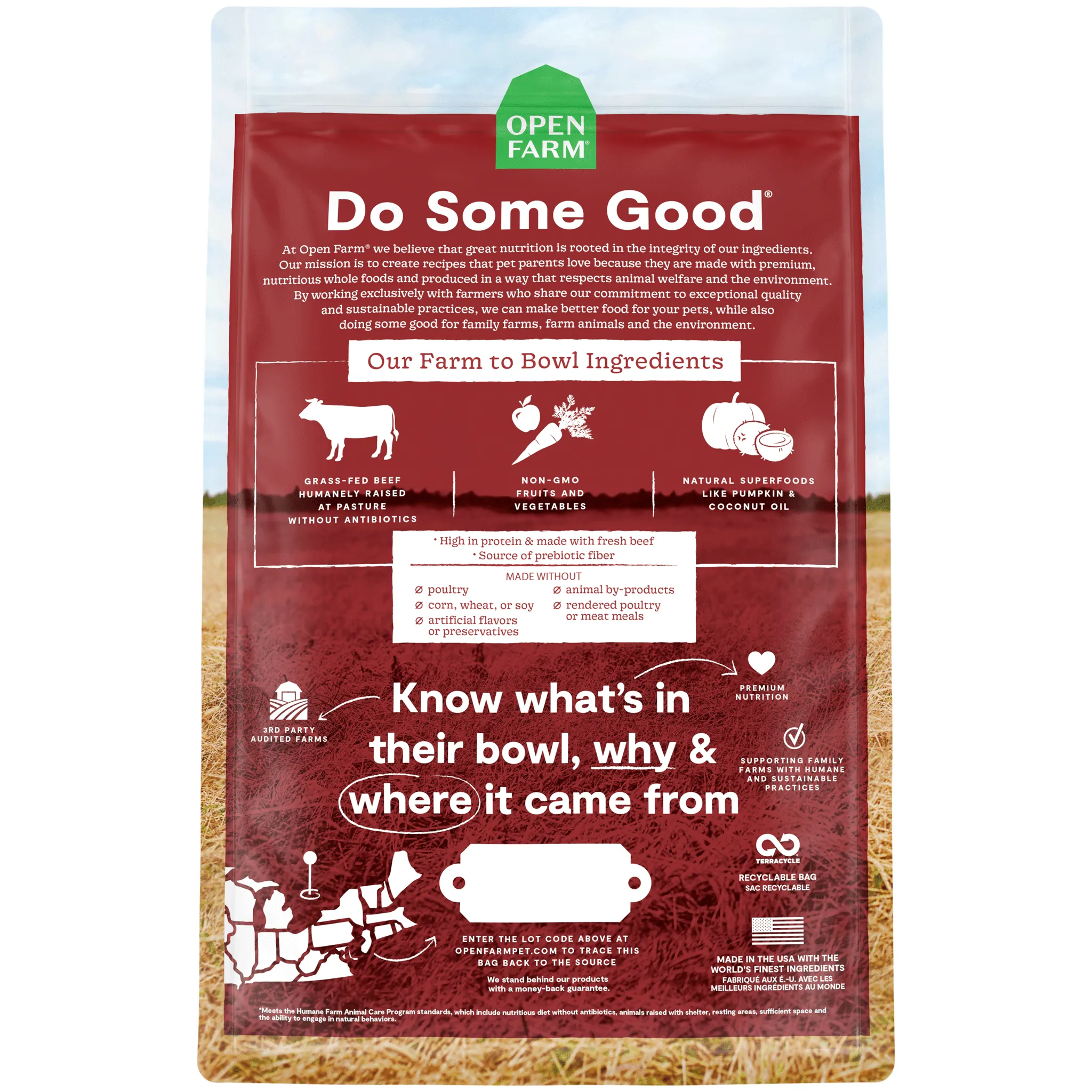 Open Farm Grass-Fed Beef Dry Dog Food