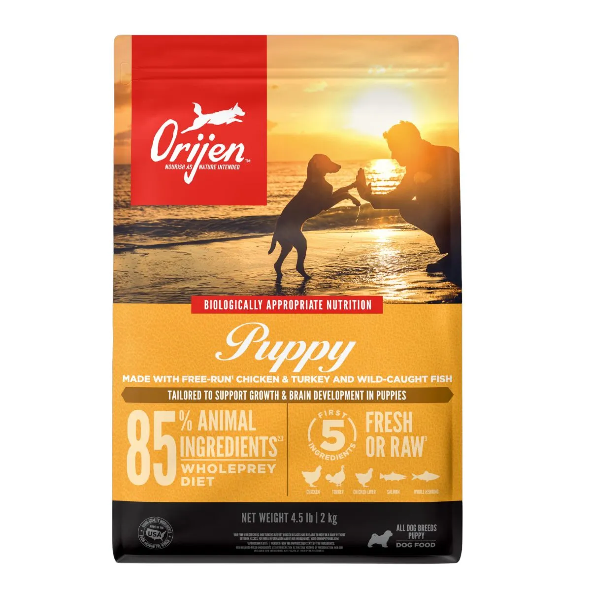 Orijen Chicken & Turkey Puppy Dry Dog Food 4.5lb