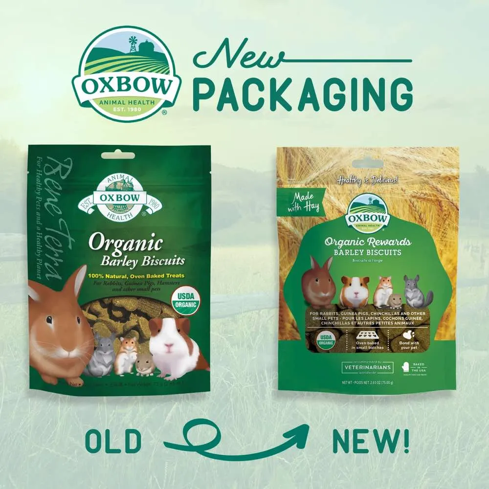 Oxbow Organic Barley Biscuit For Small Animals 75g