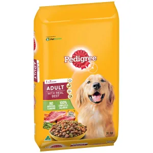 Pedigree Real Beef Dry Dog Food 20kg