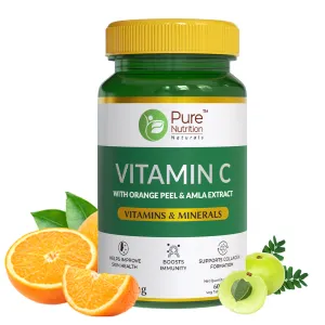 Pure Nutrition Vitamin C l Immunity & Glowing Skin - 60 Tablets