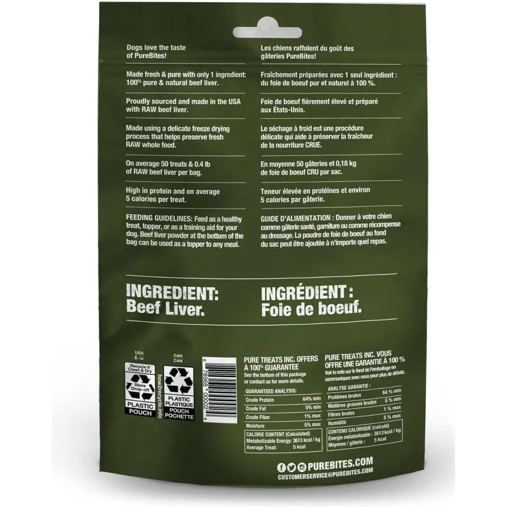 PureBites Beef Liver Freeze Dried Treats for Dogs