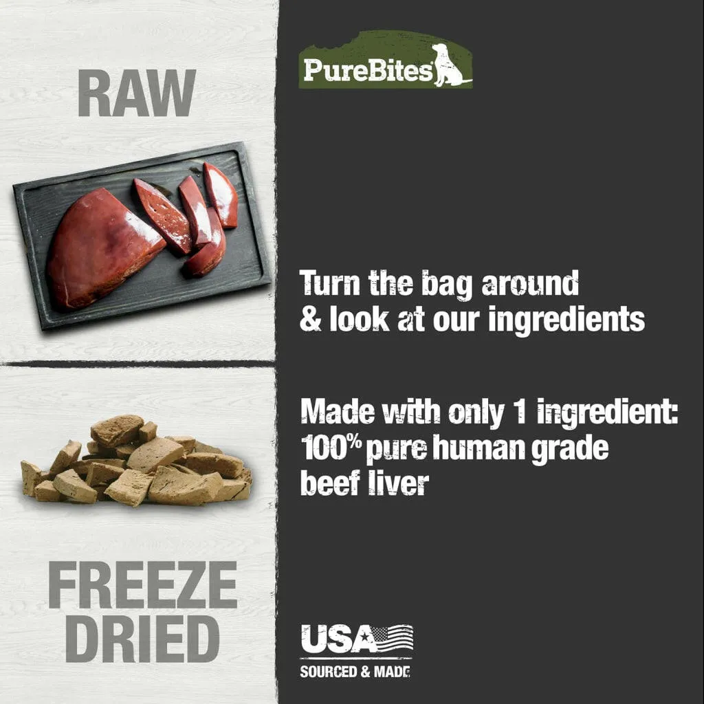 PureBites Beef Liver Freeze Dried Treats for Dogs