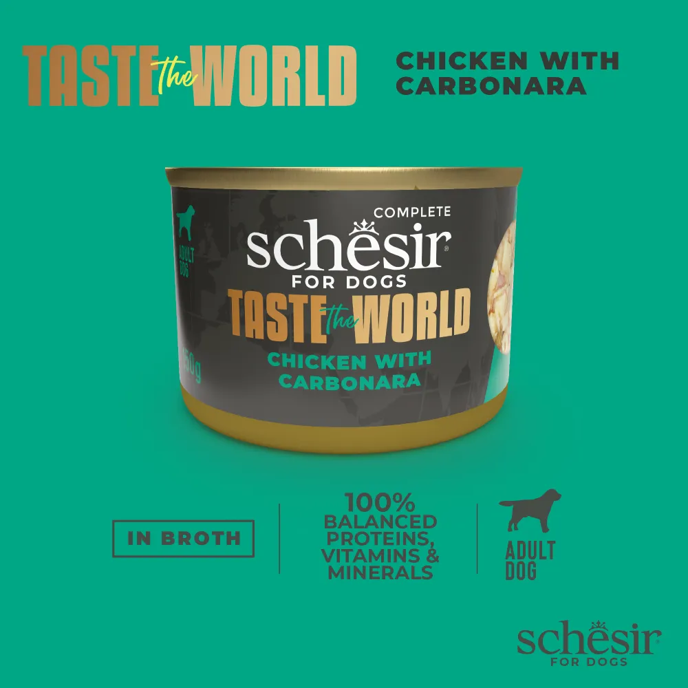 Schesir Dog Taste The World Chicken With Carbonara 150g