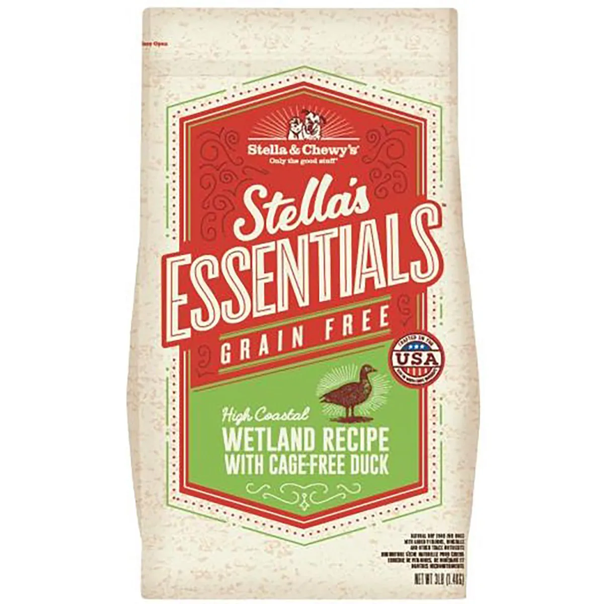 Stella & Chewy's Essentials High Coastal Wetland Recipe Cage-Free Duck Dog Food