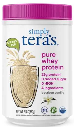 Tera's Whey Simply Pure Whey Protein Bourbon Vanilla 24oz